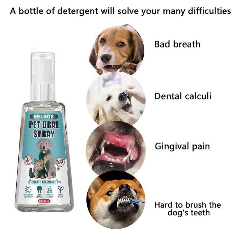 Pets Fresh Breath Spray Provides Control Oral Care Spray Without Brushing