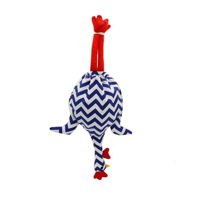 Drôle de petit poulet forme de sac d’épicerie Porte-sac Distributeur Toile Sacs de rangement