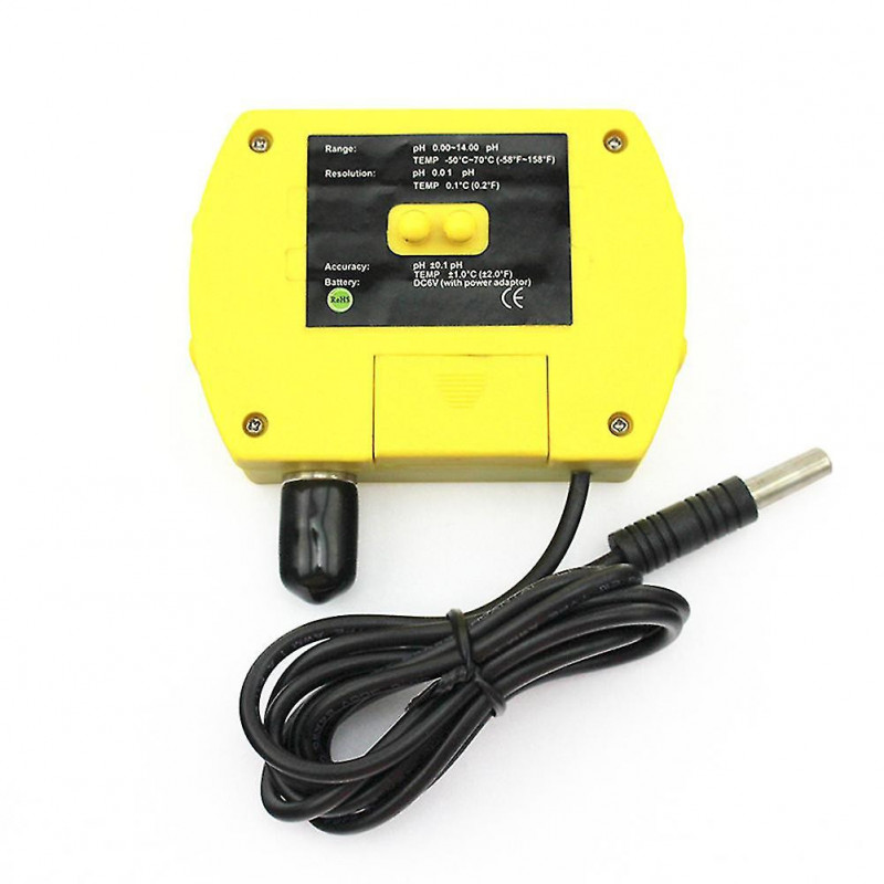 2-in-1 Digital Water Ph Meter With Backlight Temperature Monitor For Aquarium Swimming Pool