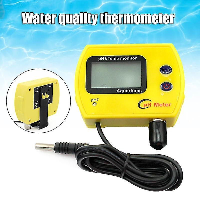 2-in-1 Digital Water Ph Meter With Backlight Temperature Monitor For Aquarium Swimming Pool