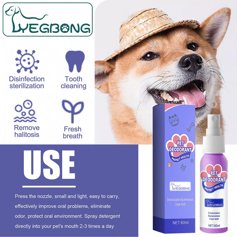 Lingettes pour chiens Désodorisant Chat Souffle Spray frais Liquide Animaux de compagnie Kitty Chiot Chat Urine