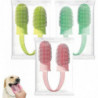 3 Pack Dog Toothbrush,2 Heads Soft Pet Finger Toothbrush For Dog Cat For Easy Teeth Cleaning
