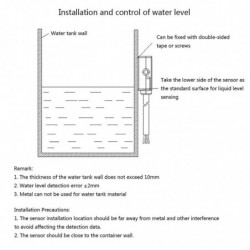 Capteur de niveau de liquide sans contact utilisé pour réservoir d’eau, énergie solaire, aquarium