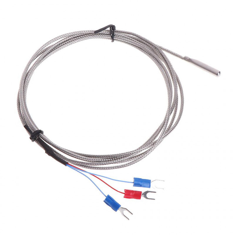 Sonde de capteur de température 3 fils 2m Câble Thermocouple Sonde en acier inoxydable
