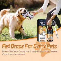 60 ml de gouttes pour animaux de compagnie Gouttes de soins pour chiens pour une utilisation quotidienne Chien de [...]