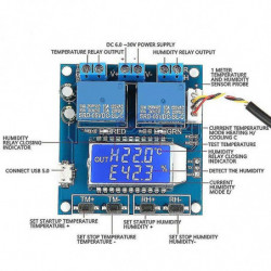 Régulateur de température d’humidité Lcd Numérique Double Sortie Automatique Constant Régulateur Carte