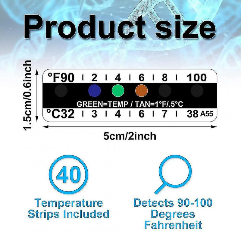 40 Pieces Temperature Strips Testing Adhesive Temperature Strips 90 To 100 Fahrenheit Degree Temper