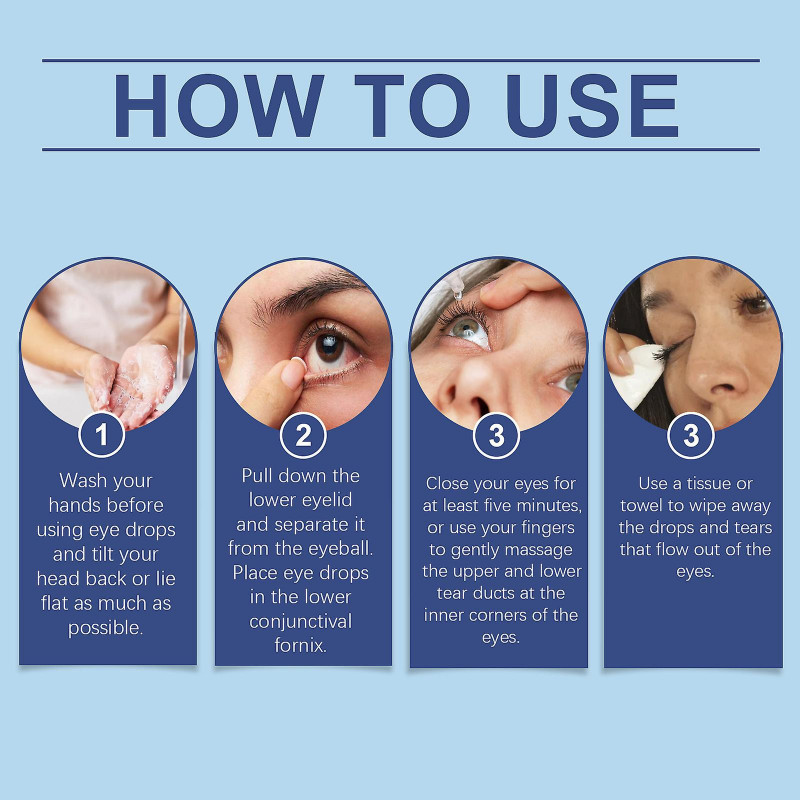 Soins hydratants Gouttes oculaires, Soulagement de la sécheresse, Apaisant, Soin hydratant pour la santé des yeux