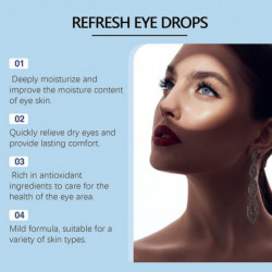 Soins hydratants Gouttes oculaires, Soulagement de la sécheresse, Apaisant, Soin hydratant pour la santé des yeux
