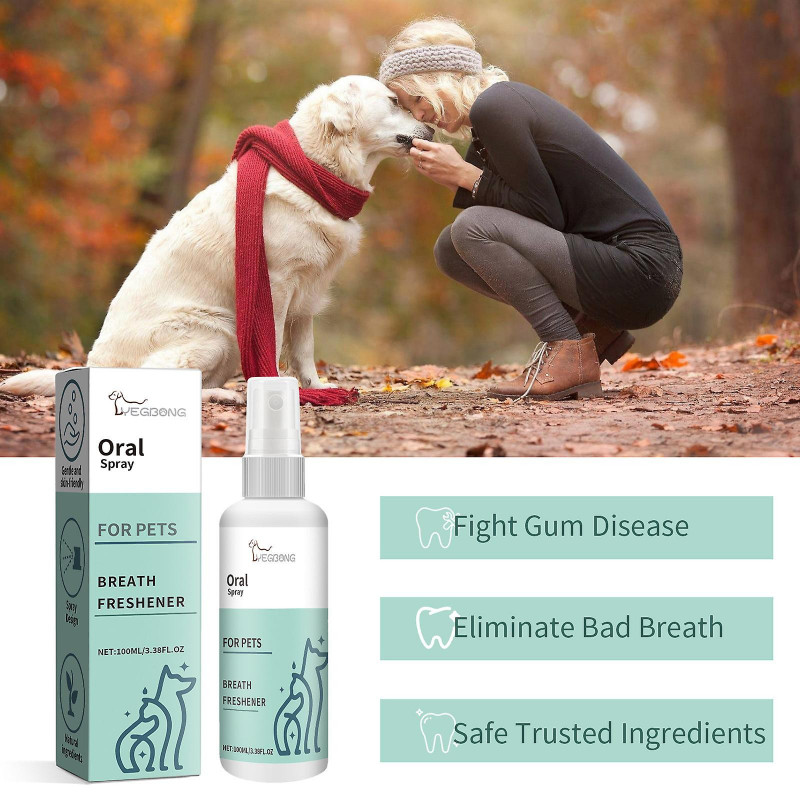 Spray nettoyant pour les dents des animaux de compagnie, Spray pour l’haleine fraîche à la menthe pour animaux de [...]