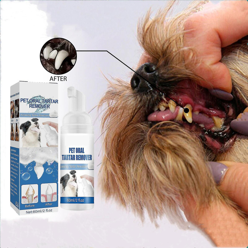 Pet Tartar Remover Oral Foam Cleaning Calcul, Removal Yellow Teeth Bad Breath Teeth Cleaning