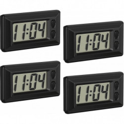 4 pièces horloge électronique avec tampon adhésif Lcd numérique voiture horloge table voiture a