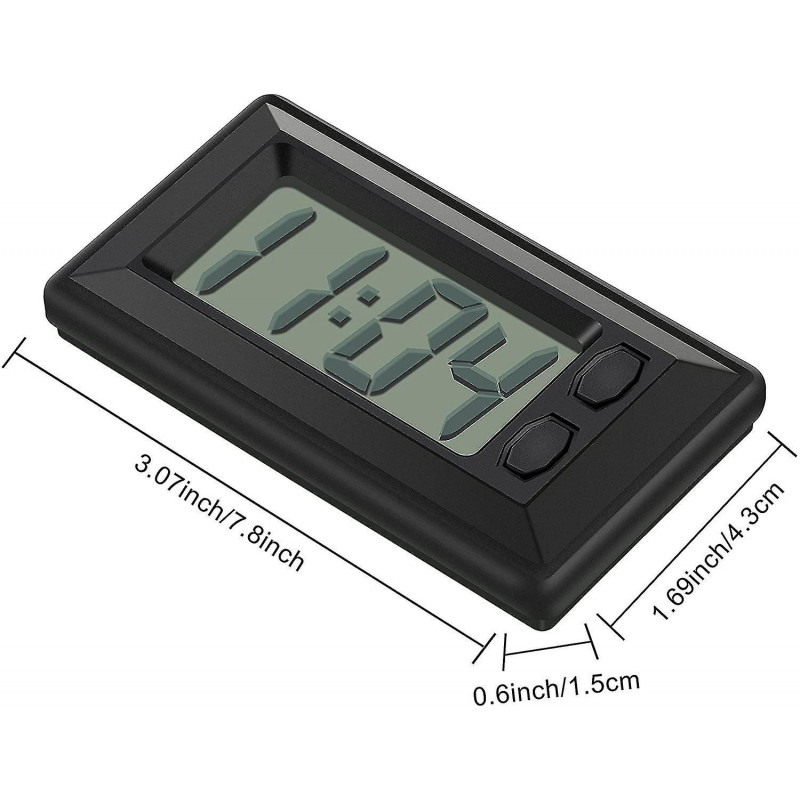4 pièces horloge électronique avec tampon adhésif Lcd numérique voiture horloge table voiture a