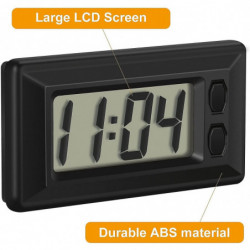 4 pièces horloge électronique avec tampon adhésif Lcd numérique voiture horloge table voiture a