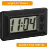 4 pièces horloge électronique avec tampon adhésif Lcd numérique voiture horloge table voiture a