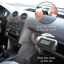 4 pièces horloge électronique avec tampon adhésif Lcd numérique voiture horloge table voiture a