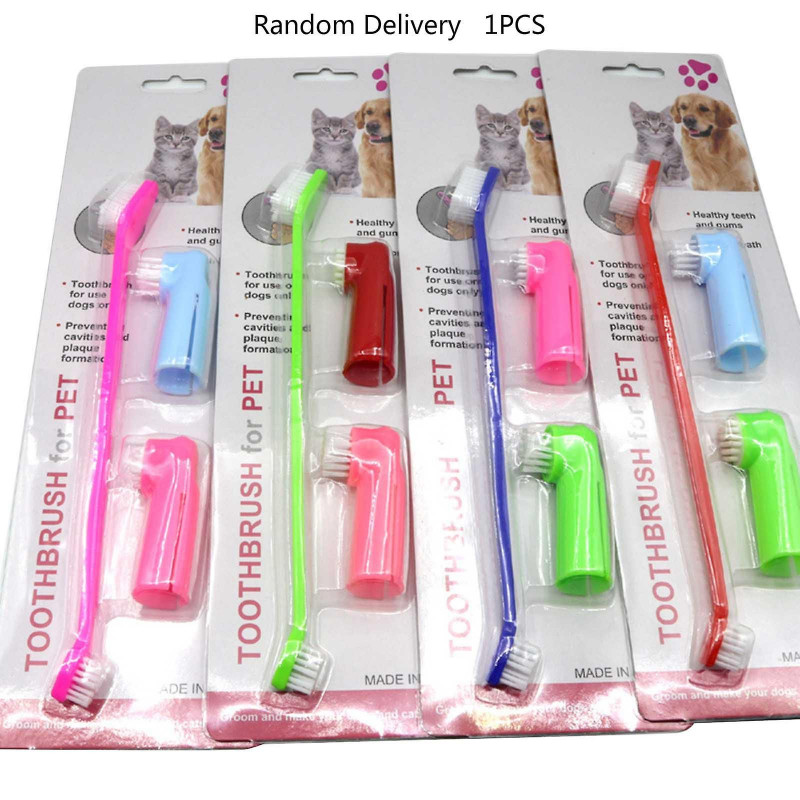Dog Toothbrush Set Bristles For Dogs Teeth Small Medium Large Breed Dogs Cats