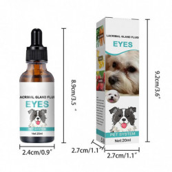 Tear Stain Remover Eye Stains Cleaner Drops pour chiens et chats Ingrédients sûrs