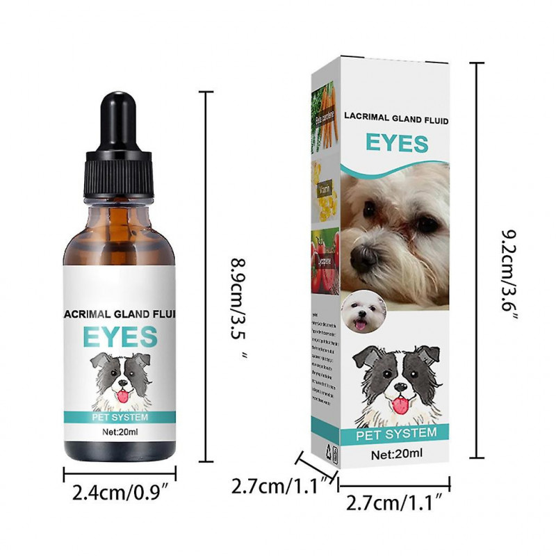 Tear Stain Remover Eye Stains Cleaner Drops pour chiens et chats Ingrédients sûrs