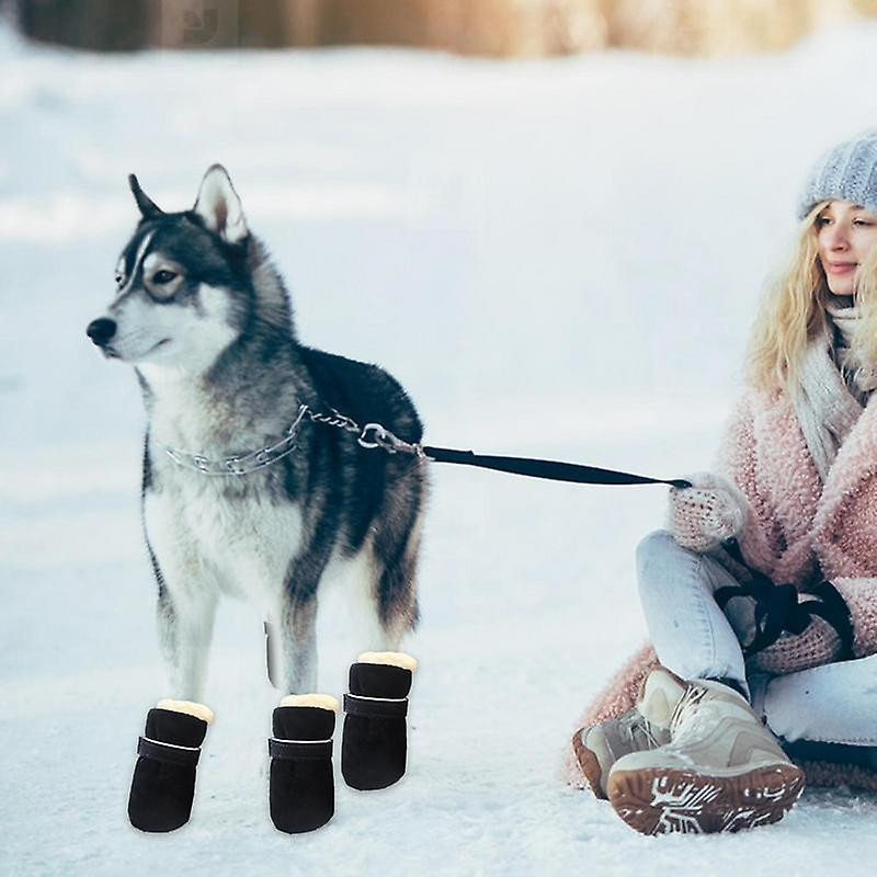 Dog Winter Boots Safe Pet Velvet Warm Shoes With Soft Sole Non-slip Foot Protection Windproof Pet Shoes For Winter [...]