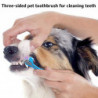 Three Sided Pet Toothbrush Comfortable Clean Teeth Cat Dog Oral Care Soft Multi-angle Clean For Large Dogs Remove Tartar