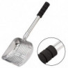 Metal Litter Scoop with Deep Shovel and Long Handle Detachable Stainless Steel Non-stick Litter Sif
