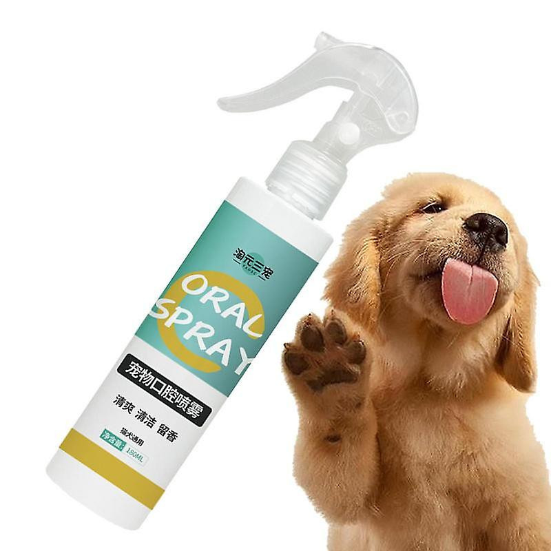 Rafraîchisseur d’haleine pour chien 180 ml Spray de soins bucco-dentaires pour animaux de compagnie Spray efficace [...]