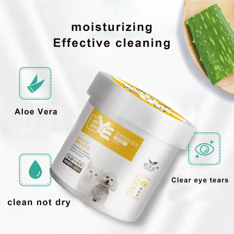 Pet Eye Wet Wipes | Soft Pet Tear Stain Safe Sure Remover | Portable Dog Cleaning Cotton Pads Unscented Gentle Pet [...]