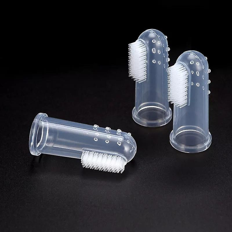 3pcs Soft Finger Toothbrush Pet Dog Dental Cleaning Teeth Hygiene Brush Cat