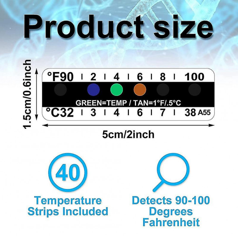 40 Pieces Temperature Strips Testing Adhesive Temperature Strips 90 To 100 Fahrenheit Degree Temper