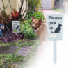 Dog Poop Sign with Bag Holder, Dog Lawn Sign, Please Clean Up After Your Pet -GSL