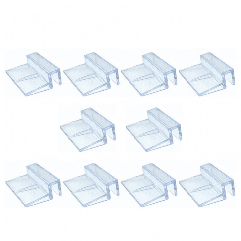 10pcs Support Support Glass Cover Clip 6/8/10 / 12mm Acrylic Fish Tank Easy Install