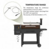 Installation facile pour BBQ Capteur de température Sonde Fumeurs professionnels Grills Friture