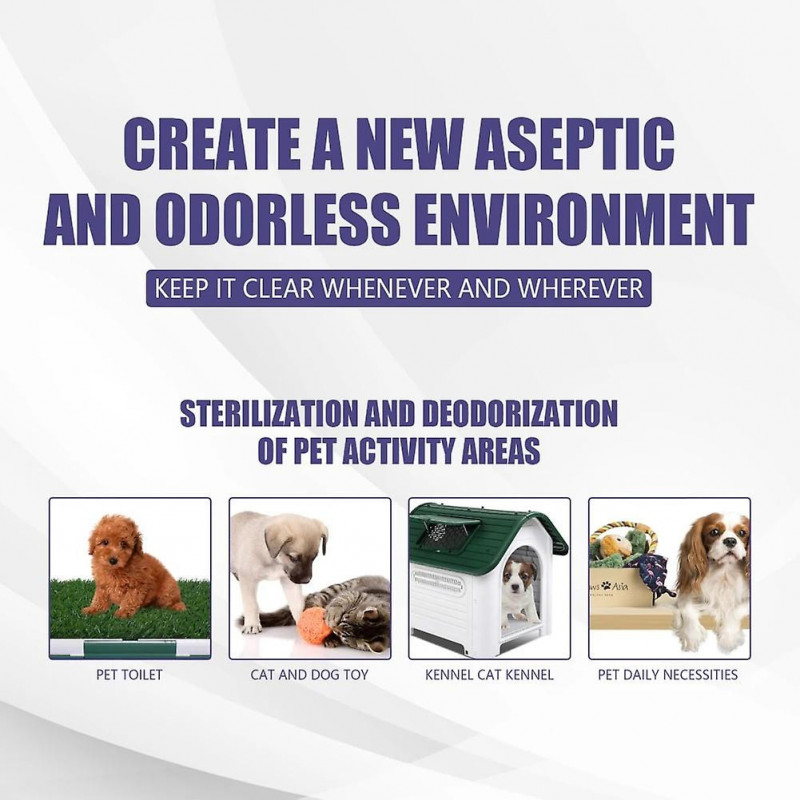 60ml Dog & Cat Deodorant With Natural Plant Formula Pet Liquid Perfume Spray Pets Body Odor Removal Spray Long- [...]