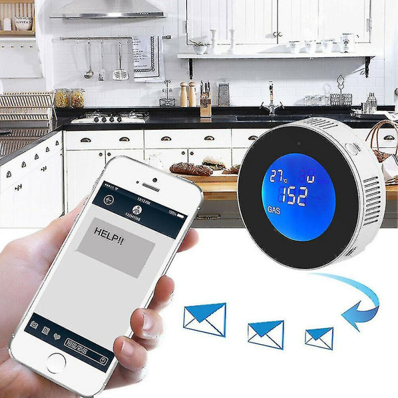 Wifi Détecteur de fuite de gaz naturel Détection Alarme Détecteur de gaz Lcd Capteur de température pour une vie [...]