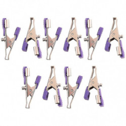 10pcs reusable ECG/EKG alligator clip electrodes for animals, pets, dogs, cats and veterinary, used