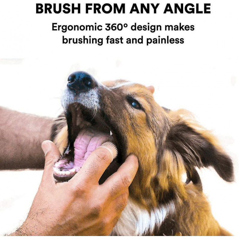 360 Dog Fingerbrush Toothbrush Kit (2-pack) Ergonomic Design, Full Surround Bristles For Easy Teeth Cleaning, [...]
