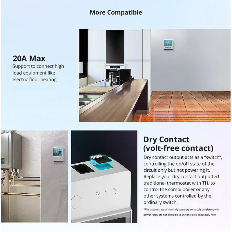Water Timers TH Elite 16A 20A Wifi Smart Temperature and Humidity Monitoring Switch Work with THS01 RL560 MS01 [...]