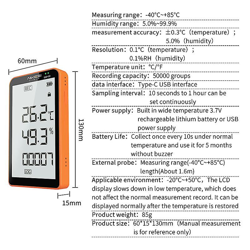 Gsp-80 Température Humidité Enregistreur de données Enregistreur de température Moniteur de température de vaccin [...]