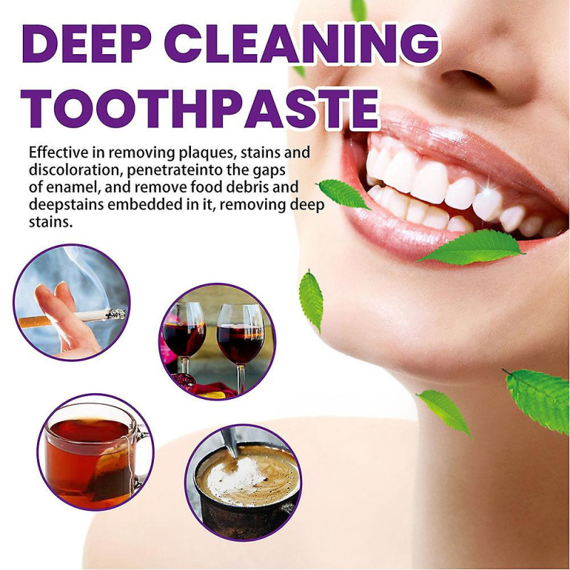 Purple Whitening Toothpaste Strengthen Teeth Cleaning Whitener Teeth Care Supplies