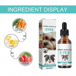 Tear Stain Remover Eye Stains Cleaner Drops pour chiens et chats Ingrédients sûrs