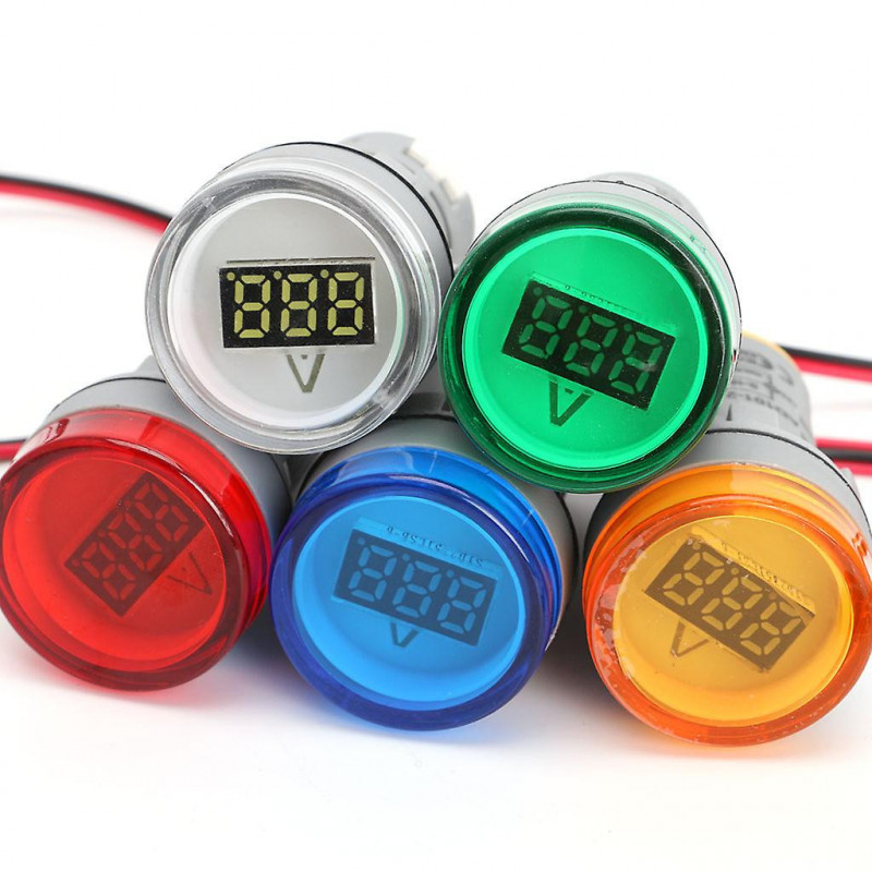 Digital Ammeter 22mm Display Monitor Current Measuring Meter Ac 220v 0-100a