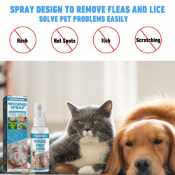 Récupération Spray Antiseptique Médicamenteux Pour Chiens Chats Plaies Et Soins de la Peau 30ml Récupération Spray Antiseptique Médicamenteux Pour Chiens Chats Plaies Et Soins de la Peau 30ml