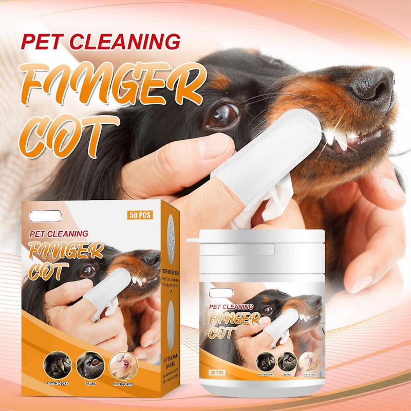 Dog Dental Cleaning Wipes Disposable Pet Dental Finger Gloves Teeth Hygienes