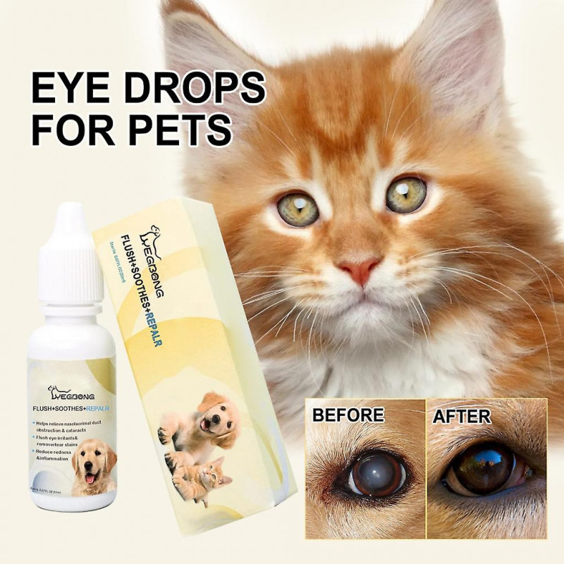 Dog Eye Drops Cat Eye-debris Remove Pet Eye-clear Wash 20ml Pets Eye Solution