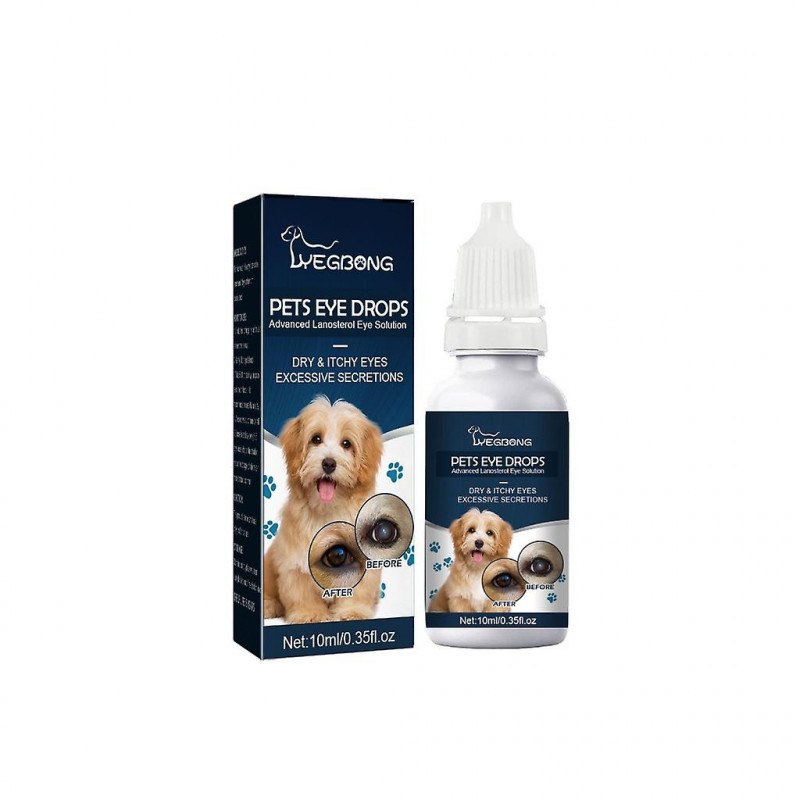 Gouttes ophtalmiques pour chiens pour les infections - Soins des yeux qui coulent Pet Tear Stain Remover