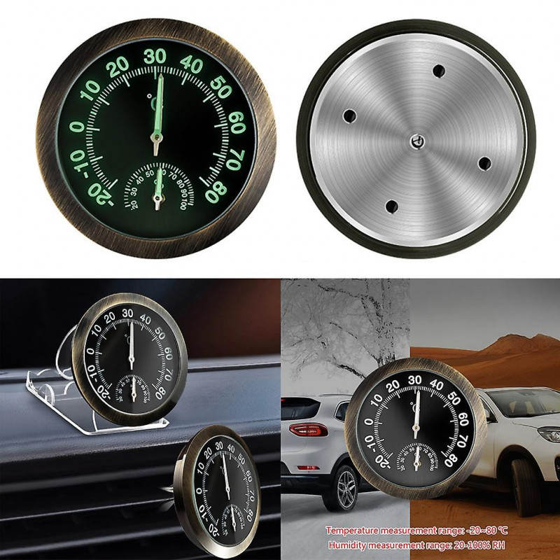 Night Illuminated Vehicle Thermometer Accurate Temperature & Humidity Reading