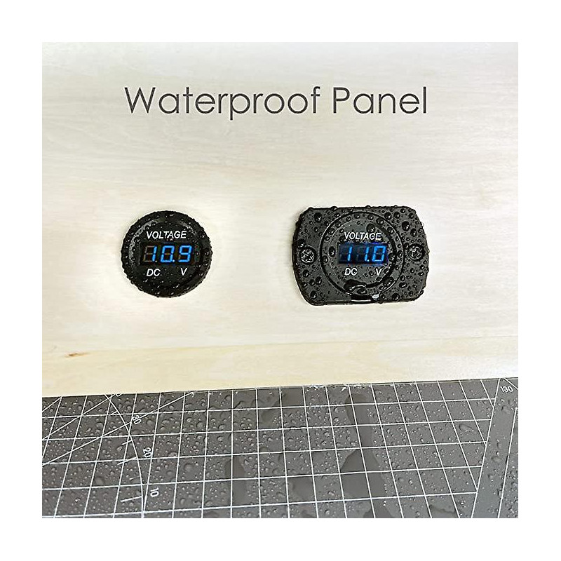 2 Pack Dc 12v 24v Waterproof Car Voltmeter Led Digital Display Panel, Round Voltage Gauge With Terminals For [...]