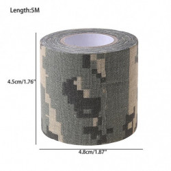 Self-adhesive Non-woven Camouflage Cohesive Camping Hunting Camo Tape 5m