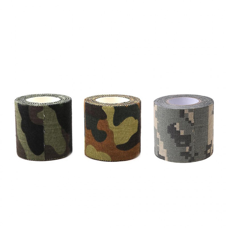 Self-adhesive Non-woven Camouflage Cohesive Camping Hunting Camo Tape 5m